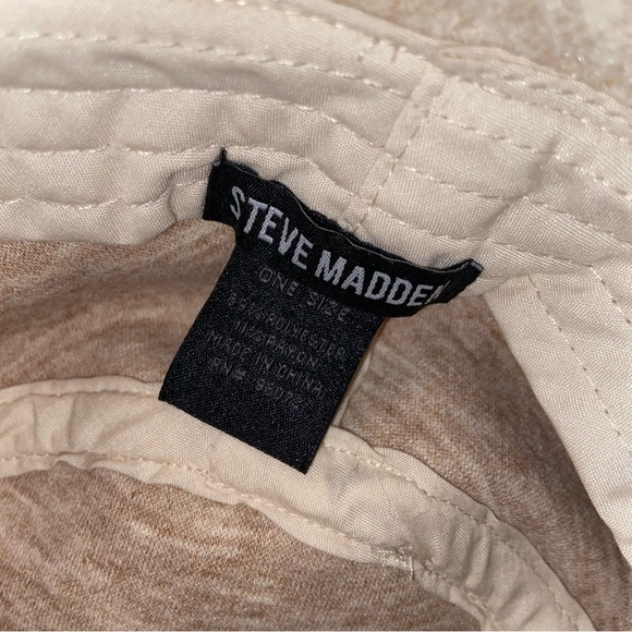 NWT Steve Madden, Cream, Polyester Bucket Hat - One Size - Picture 6 of 6